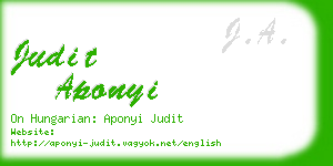 judit aponyi business card